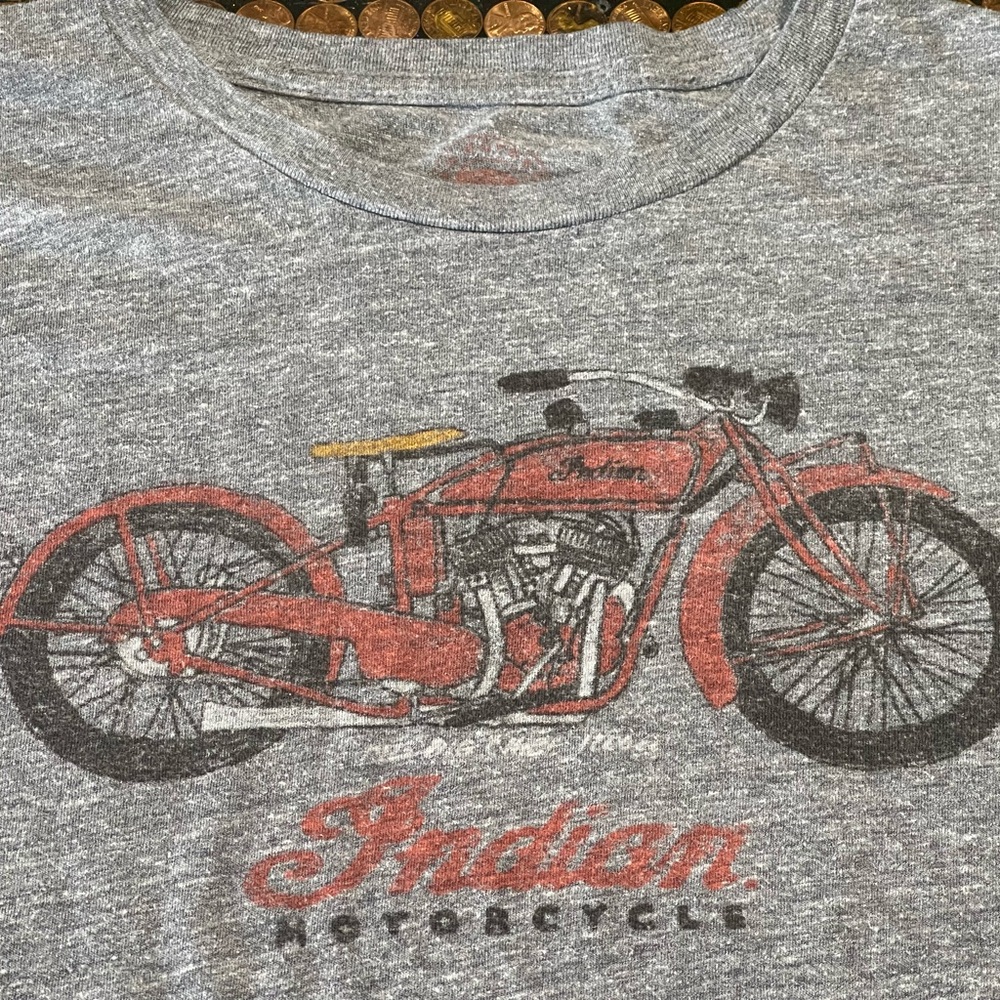 Men’s Indian motorcycle t-shirt Gray size xlarge